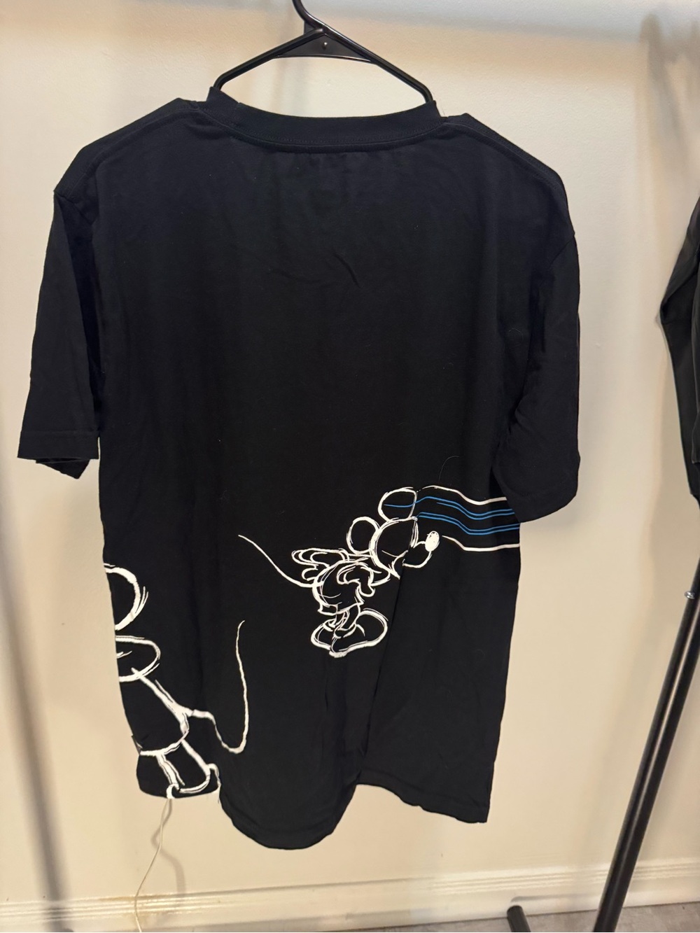 Disney Black T‑Shirt with Red Mickey Lettering and Blue & White Graphics - Picture 2 of 3
